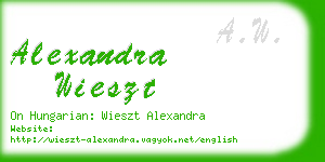 alexandra wieszt business card